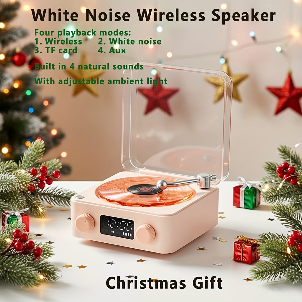 Retro Turntable Speaker with 4-in-1 Sound Modes