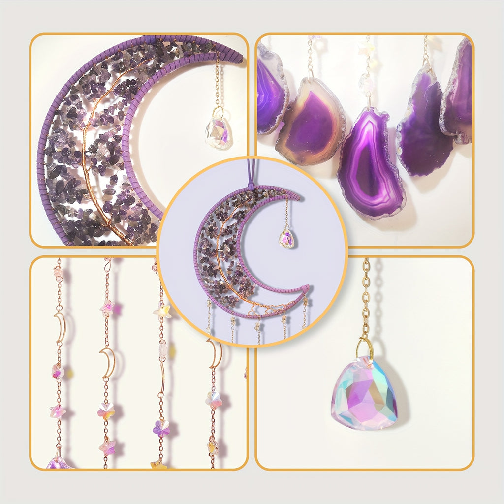 Handcrafted Crystal Tree of Life Hanging Decor