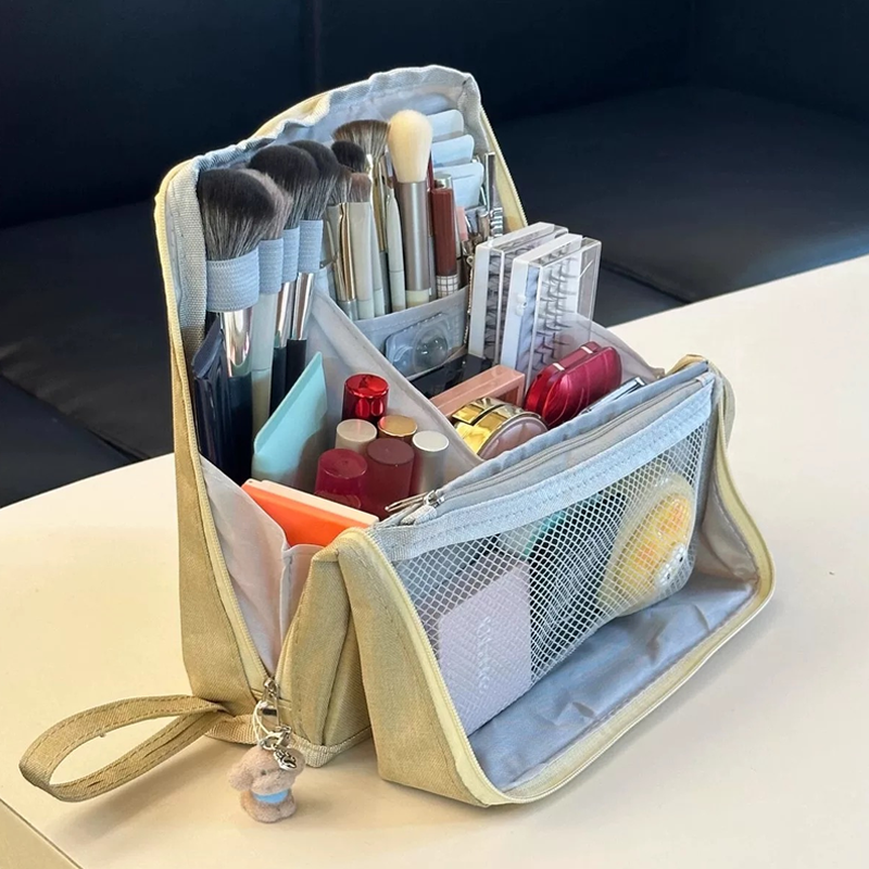 Standing Makeup Bag – Portable, Large Capacity