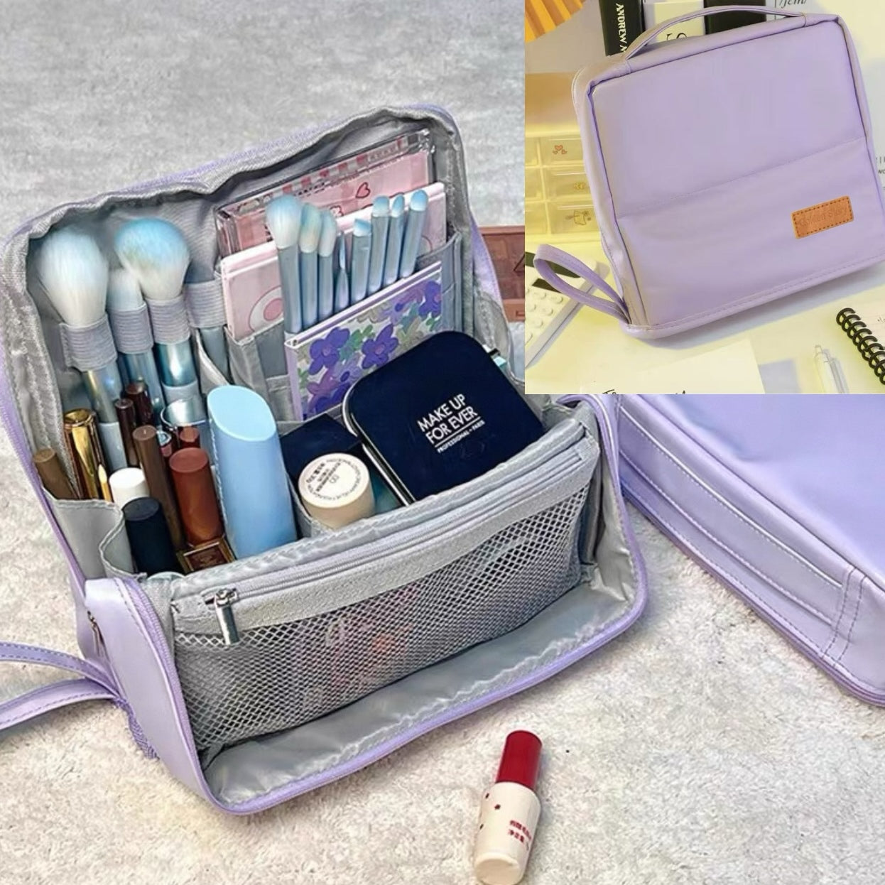Standing Makeup Bag – Portable, Large Capacity