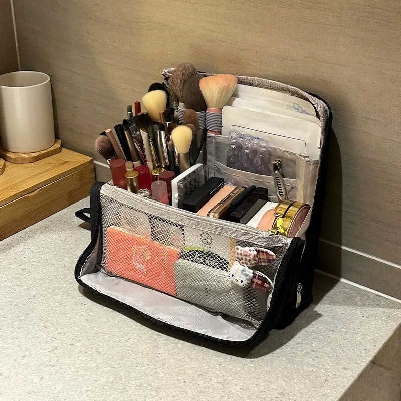 Standing Makeup Bag – Portable, Large Capacity