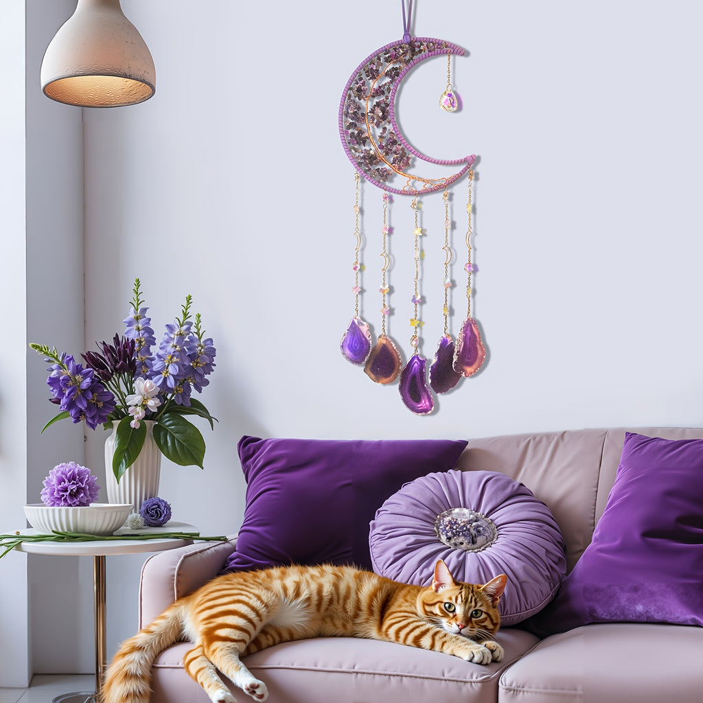 Handcrafted Crystal Tree of Life Hanging Decor