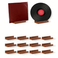 12 Pack Wood Vinyl Record Display Shelves