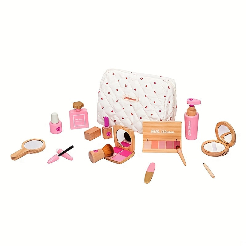 Kids Makeup Playset Wooden Pretend Play Toys