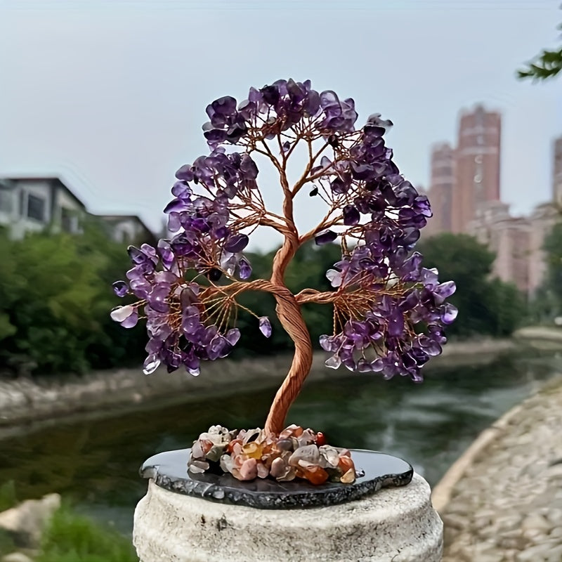 1pc of Natural Gemstone Amethyst Tree - Money Tree - Home Decor