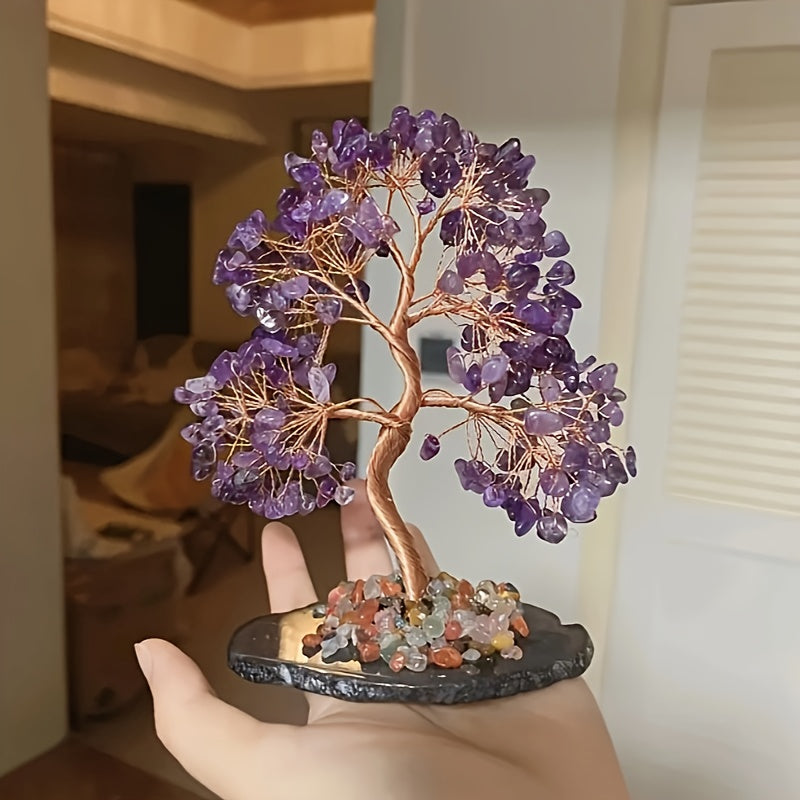 1pc of Natural Gemstone Amethyst Tree - Money Tree - Home Decor