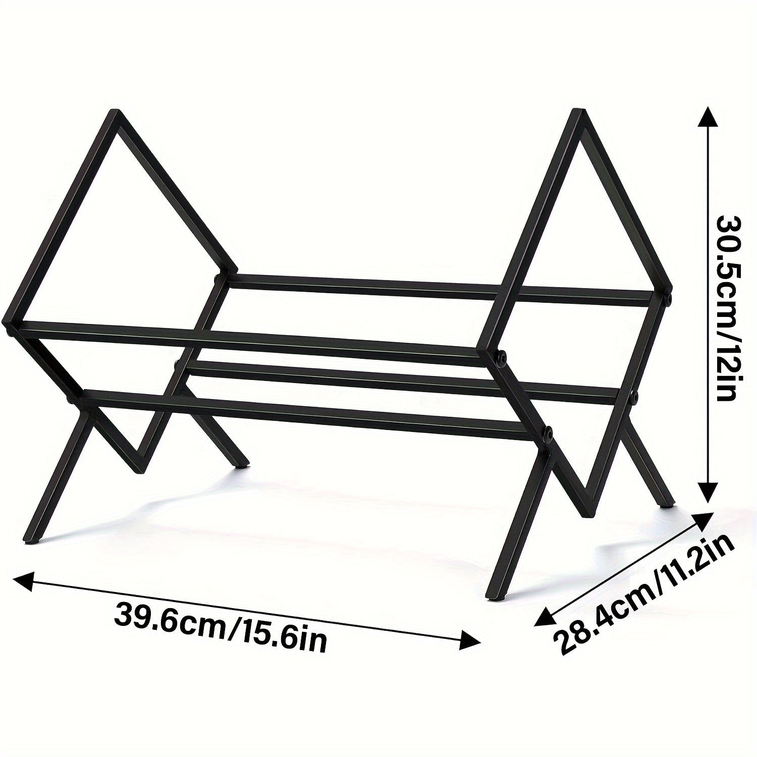 Modern Black Metal Vinyl Record Rack: Holds 80-100 Records