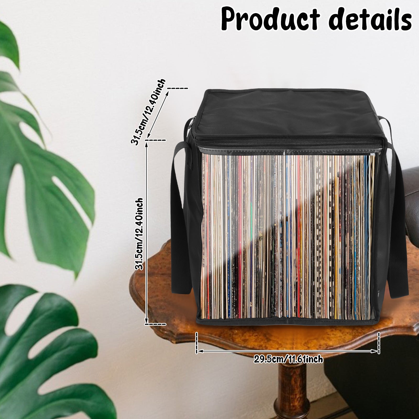 Large Capacity Transparent Vinyl Record Storage Bag