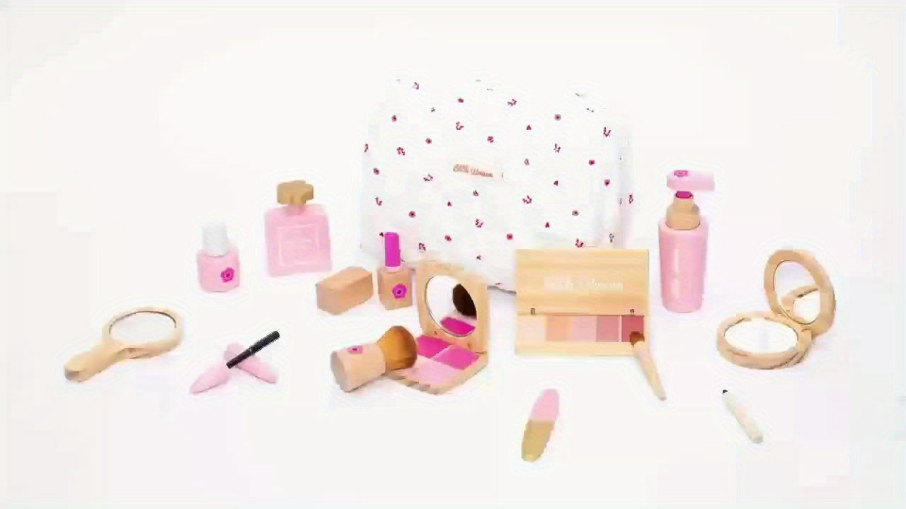 Kids Makeup Playset Wooden Pretend Play Toys