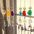 7pcs Crystal Sun Catchers, Hanging Sun Catcher with Crystal Lamp