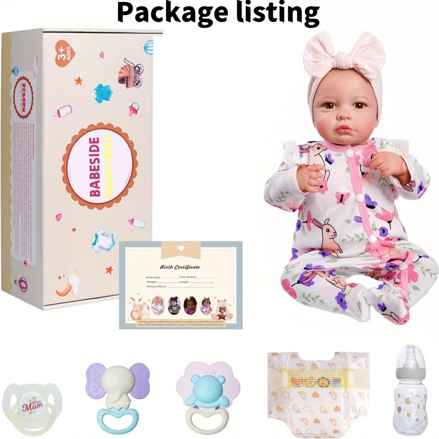 BABESIDE Realistic Reborn Baby Dolls 20-Inch