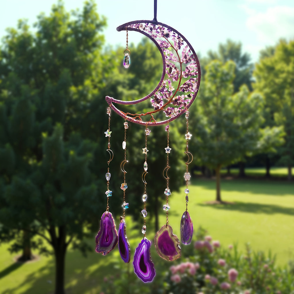 Handcrafted Crystal Tree of Life Hanging Decor