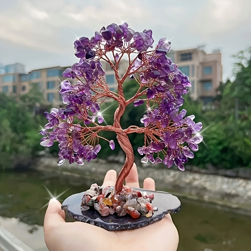 1pc of Natural Gemstone Amethyst Tree - Money Tree - Home Decor