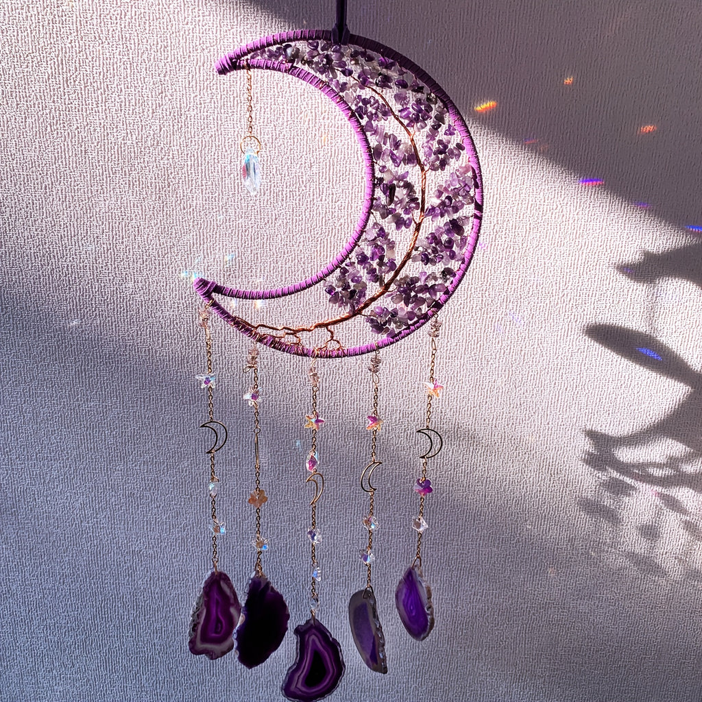 Handcrafted Crystal Tree of Life Hanging Decor