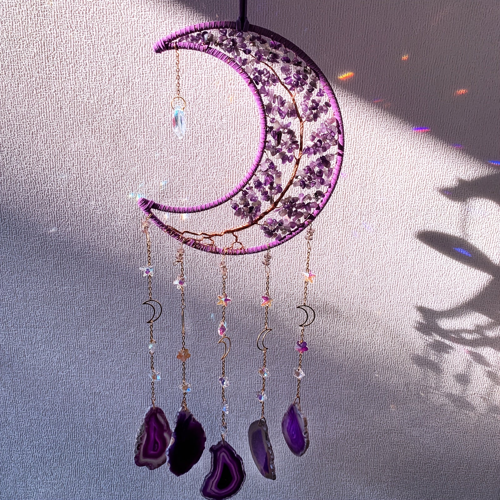 Handcrafted Crystal Tree of Life Hanging Decor