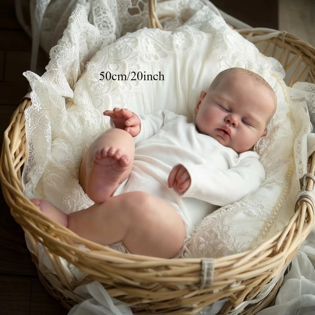 20-Inch 3D Baby Doll with Visible Veins, 50 Cm