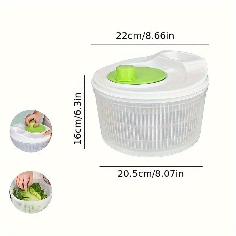 3-Piece Salad Spinner Set (Includes Lid + Basket + Bowl)