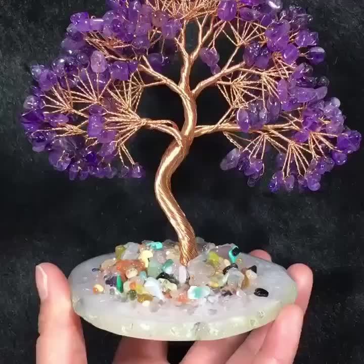 1pc of Natural Gemstone Amethyst Tree - Money Tree - Home Decor