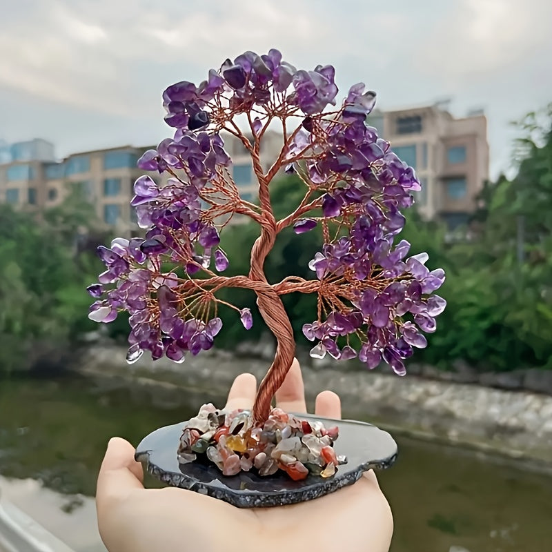 1pc of Natural Gemstone Amethyst Tree - Money Tree - Home Decor
