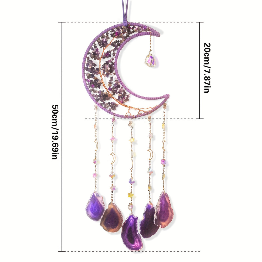 Handcrafted Crystal Tree of Life Hanging Decor