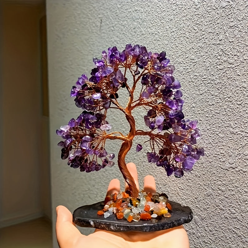 1pc of Natural Gemstone Amethyst Tree - Money Tree - Home Decor