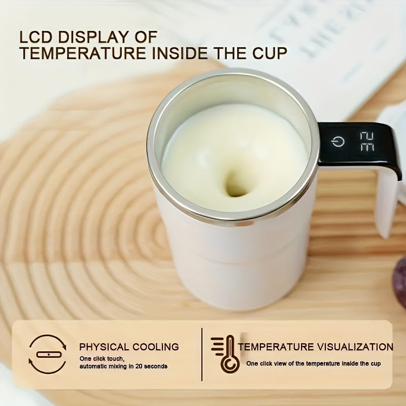 Self Stirring WHITE Mug LED