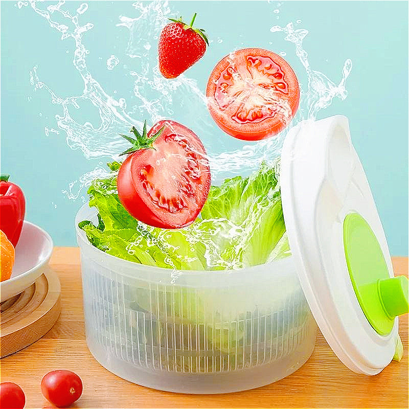 3-Piece Salad Spinner Set (Includes Lid + Basket + Bowl)