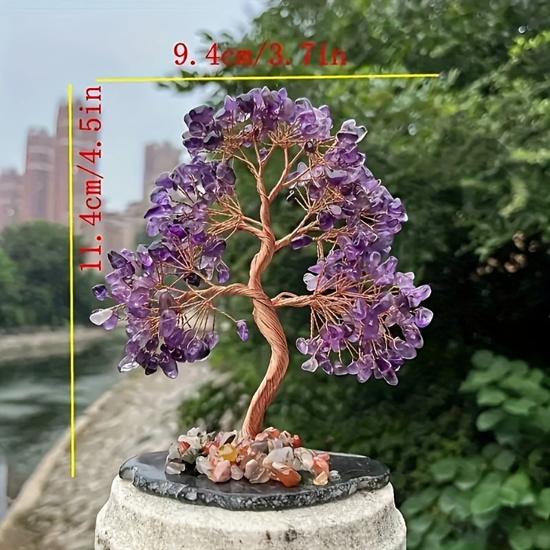 1pc of Natural Gemstone Amethyst Tree - Money Tree - Home Decor