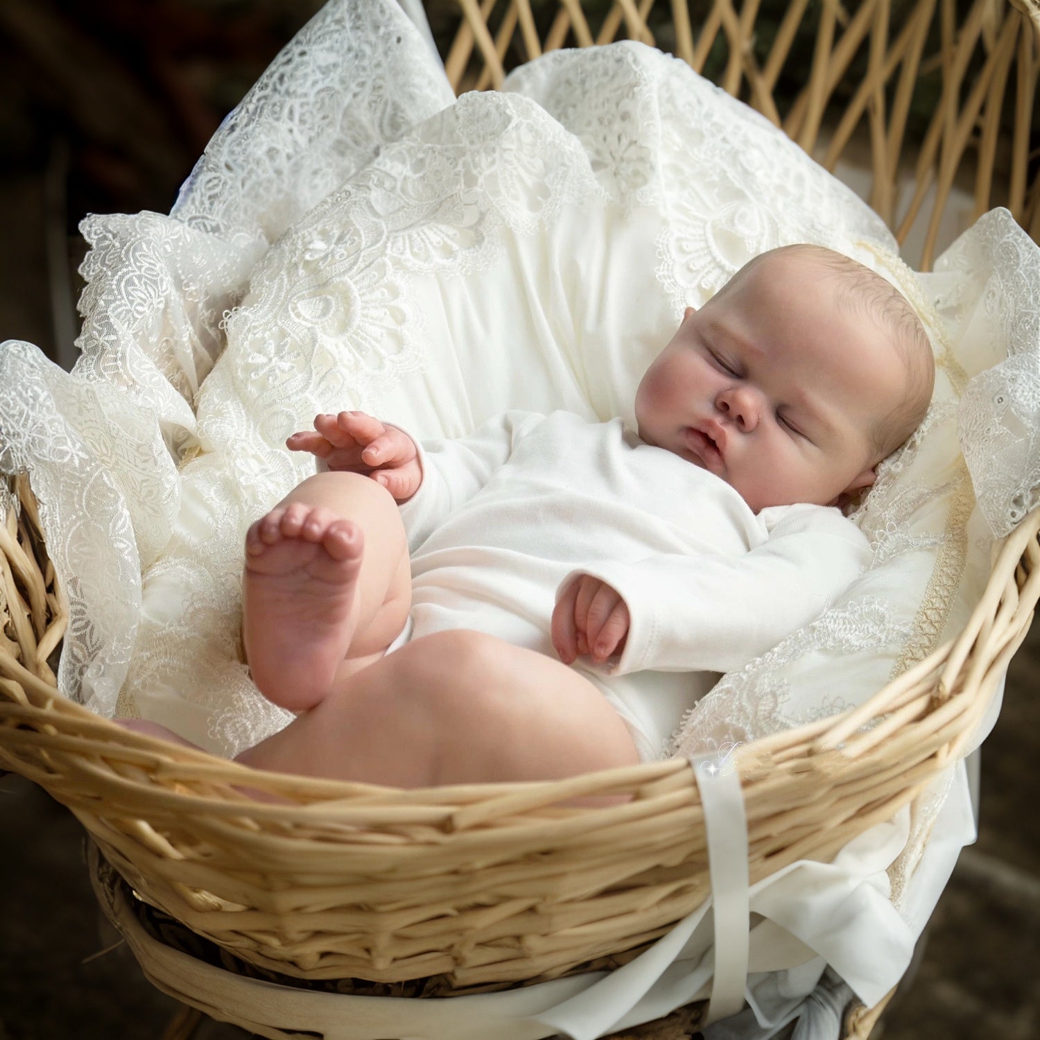 20-Inch 3D Baby Doll with Visible Veins, 50 Cm