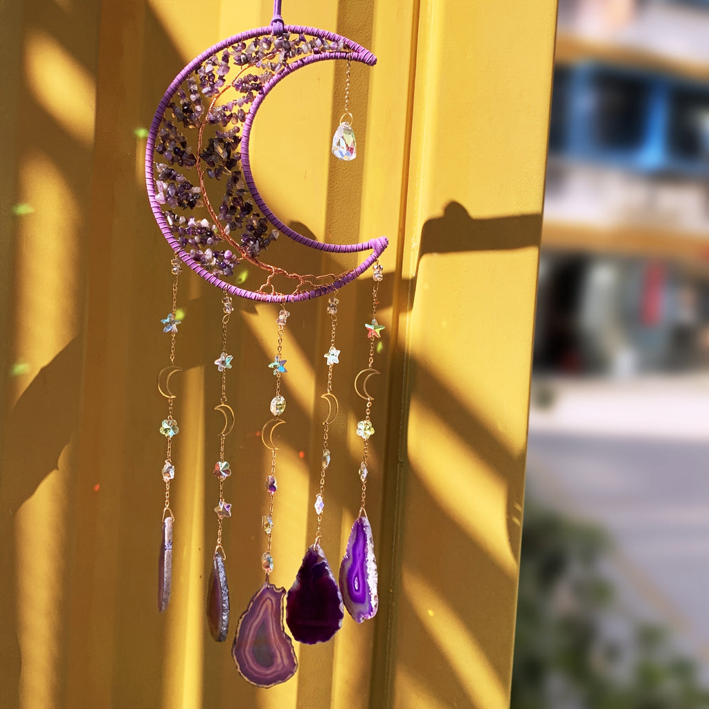 Handcrafted Crystal Tree of Life Hanging Decor