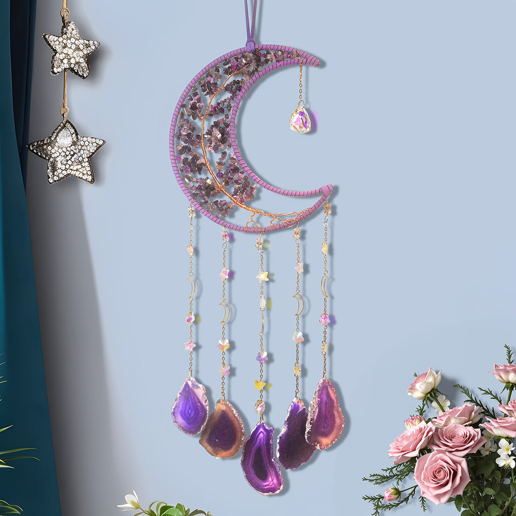 Handcrafted Crystal Tree of Life Hanging Decor